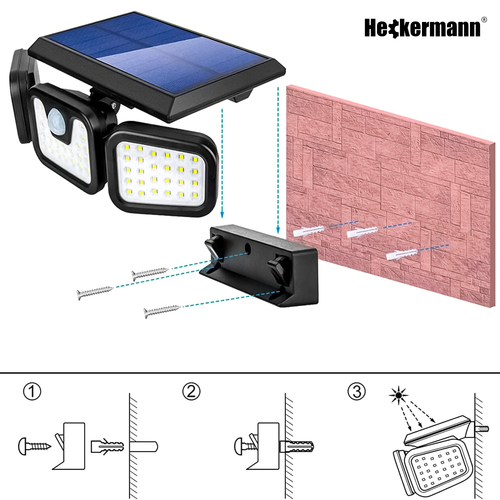 Lampa solarna zewnętrzna Heckermann JD1626 na Arena.pl