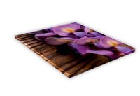 SZKLANA DESKA KUCHENNA 25x25 432e Orchidea fiolet