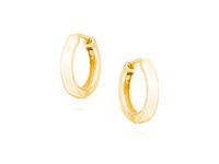 Eleganckie pozłacane srebrne gładkie kolczyki kółka srebro 925 KS0253EG