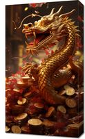Obraz 40x70cm Smok Bogactwa