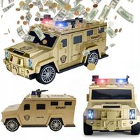 SKARBONKA AUTO SEJF DUŻE AUTO TRUCK POLICJA GOLD ŚWIATŁO DŹWIĘK BILON COIL