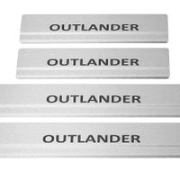 Listwa progowa MITSUBISHI OUTLANDER MK3 Stal nierdzewna 304 mat z czarnymi