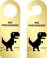 ZAWIESZKA NA DRZWI hotelowa ZŁOTA plexi TWÓJ NAPIS NIE PRZESZKADZAĆ