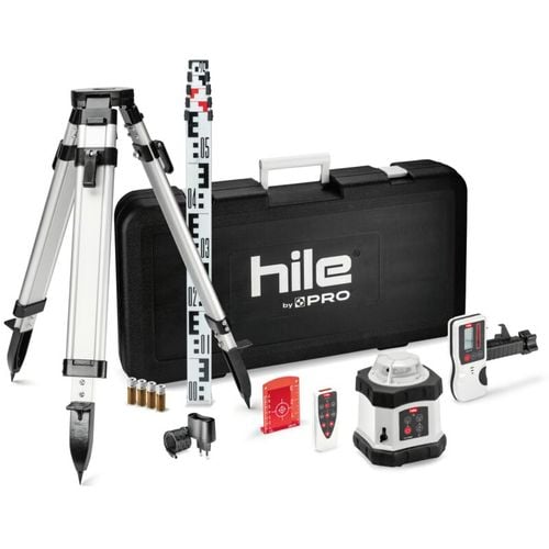 niwelator laserowy rotacyjny hile d400 + statyw + łata - 100-06-006 na Arena.pl