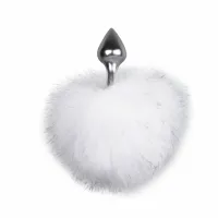 easytoys aluminiumowy korek anatomiczny z puszystym ogonem bunny