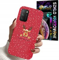 ETUI DO XIAOMI POCO M3 - ŚWIĄTECZNE WZORY RENIFER PLECKI + SZKŁO