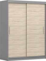 Szafa przesuwna VISTA 04 150x61 SZARY/SONOMA półki pojemna PRODUCENT