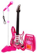Gitara Z Akcesoriami Dla Dzieci 6+ Różowy Zestaw Muzyczny Wzmacniacz