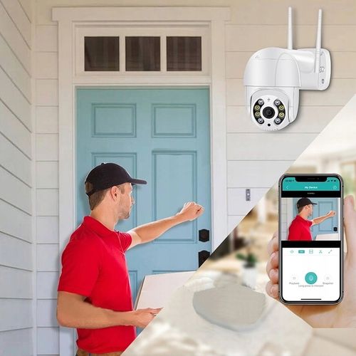 KAMERA ZEWNĘTRZNA OBROTOWA BEZPRZEWODOWA IP66 DIGICAM 2.0 WIFI 8MP na Arena.pl