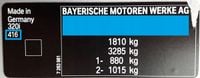 Lakier Samochodowy w Sprayu Oryginalny BMW 416 Carbon Black