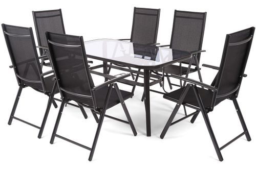 ZESTAW MEBLI IBIZA BASIC BLACK 6+1 (758935) na Arena.pl