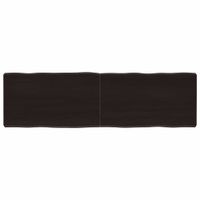 Blat ciemnobrązowy 140x40x(2-6) cm drewno z naturalną krawędzią