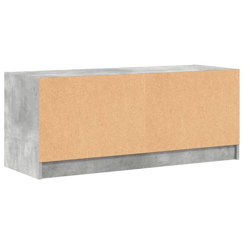 Szafka TV ze szklanymi drzwiami, szarość betonu, 102x37x42 cm na Arena.pl