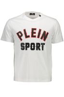 PLEIN SPORT BIAŁA MĘSKA KOSZULKA Z KRÓTKIM RĘKAWEM S