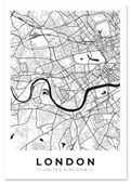 Plakat mapa plan miasta Londyn 70x100 cm