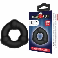 crazy bull elastyczny silikonowy pierścień z wypustkami, czarny 5,4 cm