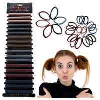 Gumki frotki do włosów bez łączeń elastyczne wygodne ozdobne zestaw 18 szt