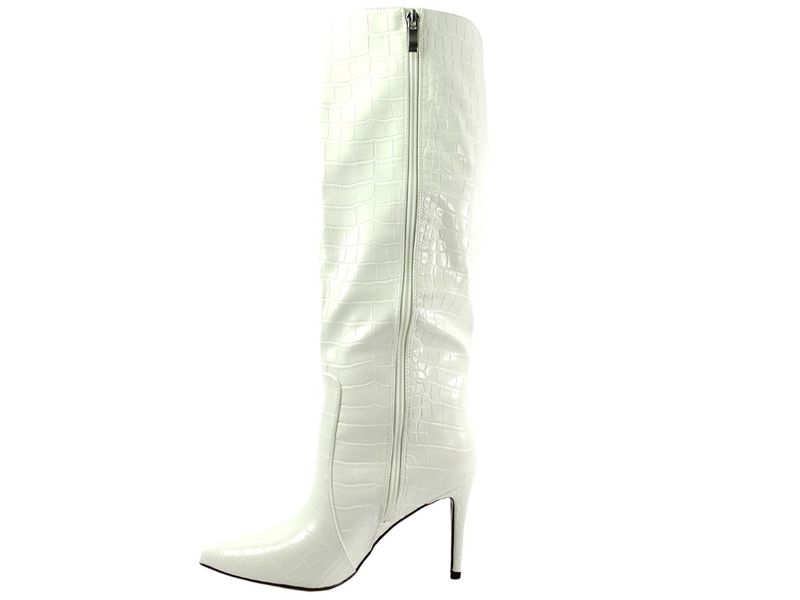 Białe kozaki wiosenne eko skóra 38 zdjęcie 4