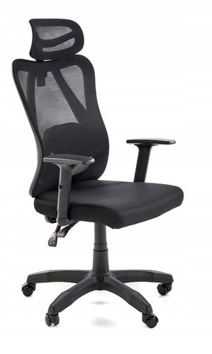 ERGONOMICZNY fotel obrotowy RAMOS czarny regulowany na Arena.pl