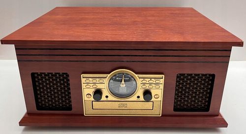 Gramofon Karcher NO-036 brązowy Odtwarzacz CD, Bluetooth, kasety, USB, FM na Arena.pl