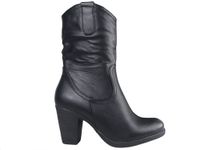 Czarne botki damskie kowbojki eko skóra 40