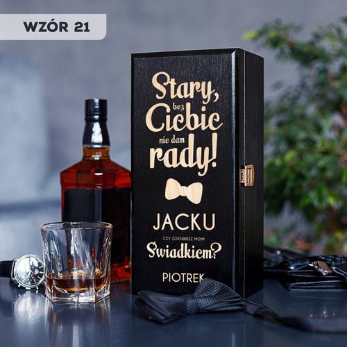 PROŚBA O ŚWIADKOWANIE SKRZYNKA NA ALKOHOL CZY ZOSTANIESZ MOIM ŚWIADKIEM na Arena.pl