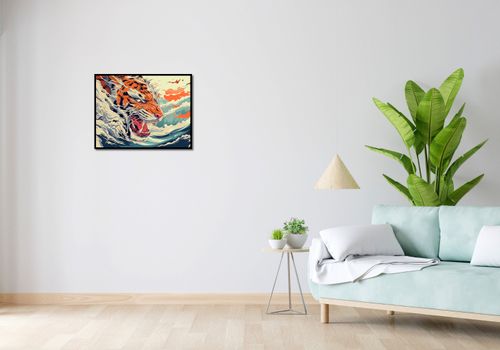 Plakat 65x50cm Tygrys Na Fali na Arena.pl