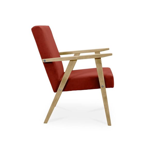 Fotel LISEK - PRL / czerwony / noga buk / KR02 zdjęcie 2