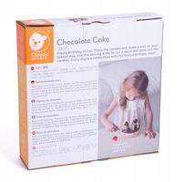 TORT URODZINOWY DO KROJENIA DREWNIANY ZESTAW KUCHNIA ŚWIECZKI CLASSIC WORLD