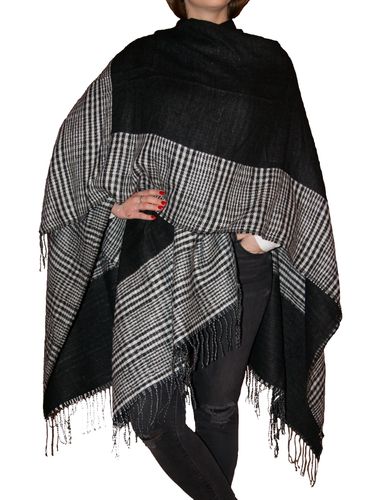 DWUSTRONNE PONCHO / PONCZO W KRATĘ na Arena.pl