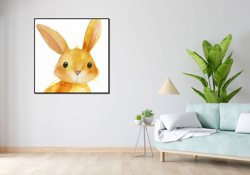 Plakat 100x100cm Słodki Zajączek zdjęcie 4