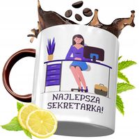 Kubek Bordowy Dla Sekretarki Na Urodziny Prezent Z Nadrukiem Ze Zdjęciem