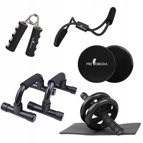 ZESTAW DO ĆWICZEŃ 5W1 MIĘŚNI BRZUCHA EKSPADER PODPÓRKI KÓŁKO ŚCISKACZ na Arena.pl