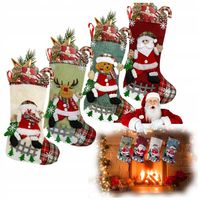 SKARPETA ŚWIĄTECZNA NA PREZENT Duża Ozdobna NA KOMINEK Okno Dekoracyjna