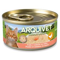 arquivet puszka dla kota kurczak w sosie z łososiem 80g