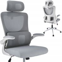 Fotel ergonomiczny, regulowany, MIDO, szary | TYLETEGOTU