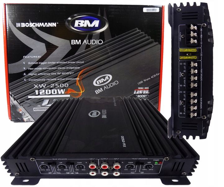 MOCNY WZMACNIACZ SAMOCHODOWY 1200W BOSCHMANN zdjęcie 1
