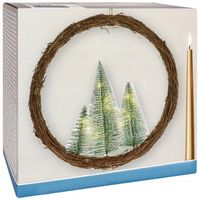 Stroik WIANEK ŚWIĄTECZNY świecący dekoracyjny ozdobny na drzwi wiszący 40cm