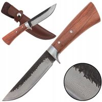 NÓŻ MYŚLIWSKI ZE STALI DAMASCEŃSKIEJ DAMAST WOJSKOWY TURYSTYCZNY