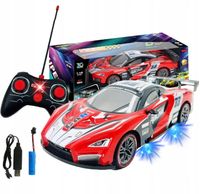 SAMOCHÓD ZDALNIE STEROWANY ŚWIECĄCE AUTO WYŚCIGOWE RC+PILOT