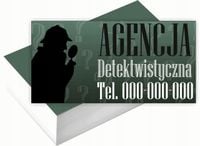 Wizytówki firmowe 200 szt RÓŻNE WZORY do wyboru AGENCJA DETEKTYWISTYCZNA