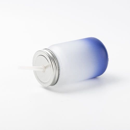Kubek Mason Jar 450 ml szroniony bez uszka do sublimacji - granatowy gradient na Arena.pl