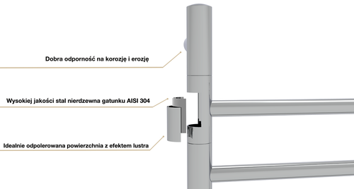 ELNA Grzejnik łazienkowy elektryczny Vertical 4 ruchome ramiona Chrom na Arena.pl