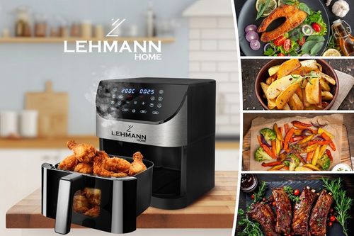 FRYTKOWNICA BEZTŁUSZCZOWA FRYTOWNICA AIRFRYER DUŻA 12 PROGRAMÓW 6l 1500W na Arena.pl