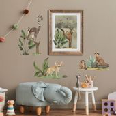 Naklejki Zestaw Fenek, Surykatki, Lemur DK432 L