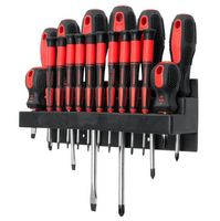 Wkrętaki zestaw 18 części z uchwytem na ścianę swe