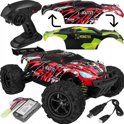 Samochód Auto zdalnie sterowany AUTKO RC 4x4 45km/h SUPER SZYBKI 2xOBUDOWY na Arena.pl