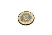 Bliźnięta - znak zodiaku - magnes. Śr. 6cm; metal emaliowany - BLI
