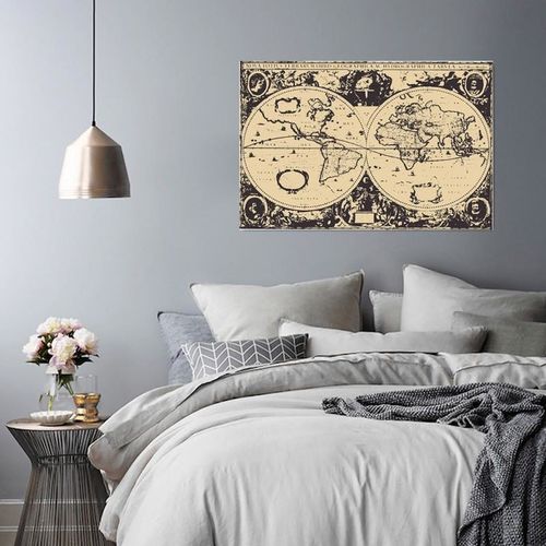 Obraz na płótnie - Canvas, Mapa świata vintage 80x60 na Arena.pl