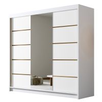 Szafa przesuwna EVO VI 200-pojemna garderoba-BIAŁY